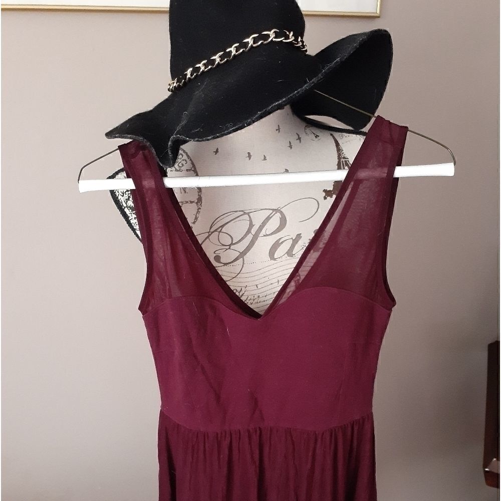 Plum Dress/Black Hat Combo  